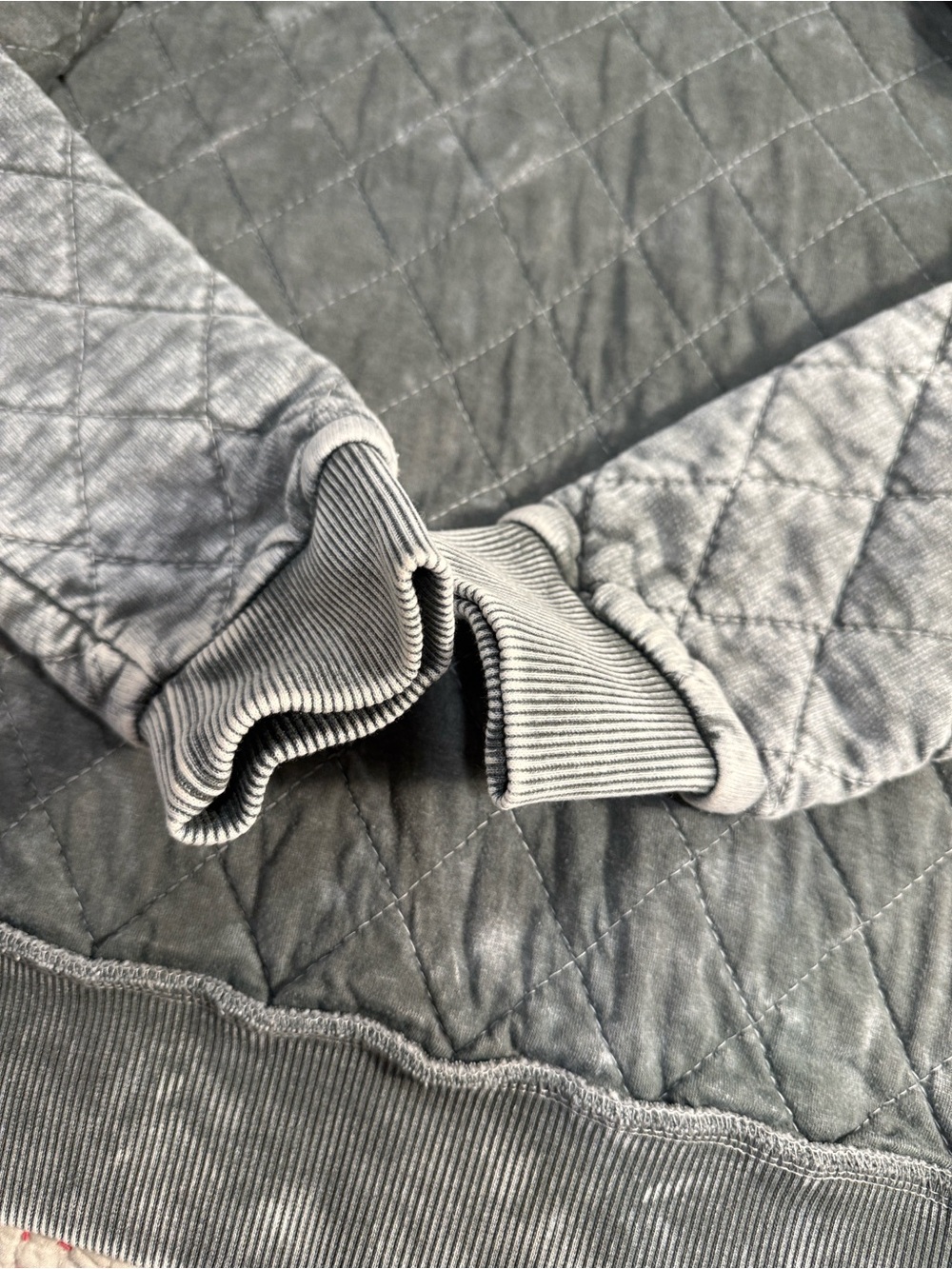 Jane + Delancey Quilted Gray Jacket with Patch Pockets small - Picture 7 of 7
